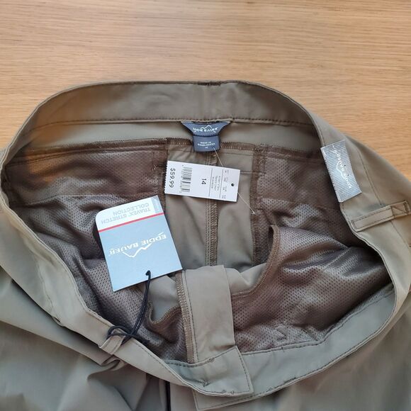 NEW Eddie Bauer Khaki Green Hiking Pants - Picture 7 of 10